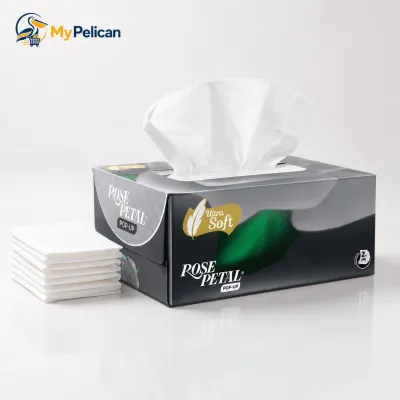 Rose Petal Pop-Up Facial Tissues — Ultra Soft 2-Ply